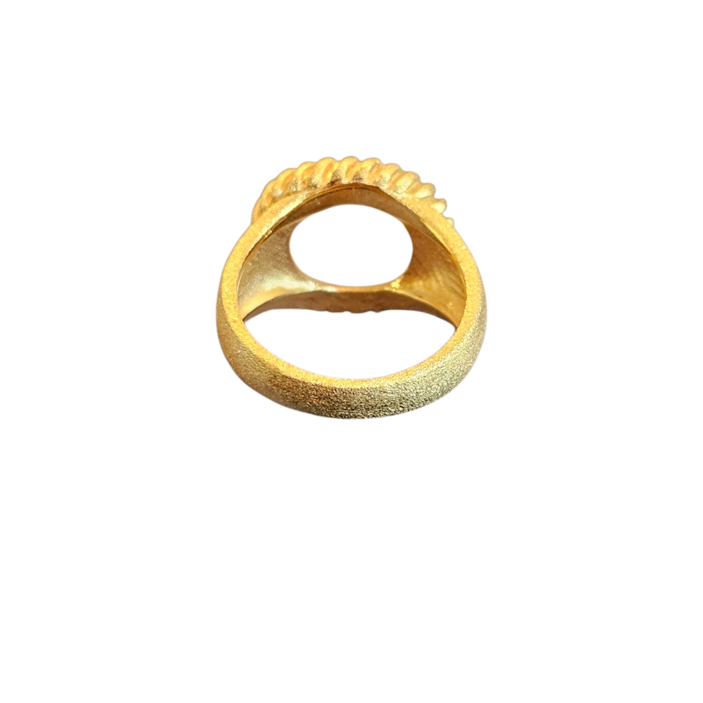 NWT - 18k Clad Gold and Rose Quartz Stone Ring - Size 8 - Picture 6 of 9